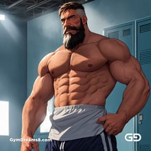 Jocks - Locker Room Chronicles. Players from the Rugby team hang out after practice. Rendered with Virile Animation.