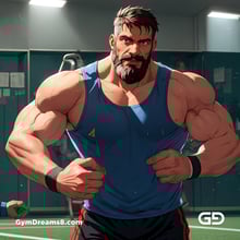 Jocks - Locker Room Chronicles. Players from the Rugby team hang out after practice. Rendered with Virile Animation.