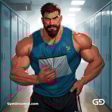 Jocks - Locker Room Chronicles. Players from the Rugby team hang out after practice. Rendered with Virile Animation.