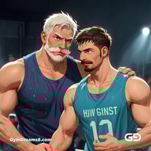 Jocks - Locker Room Chronicles. Players from the Rugby team hang out after practice. Rendered with Virile Animation.