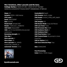 Men Variations. After Laocoön and His Sons. Collage series. Stable Diffusion, control net, Virile Fusion 3 Beta 1.