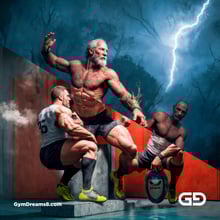 Zeus Rugby Collage, After the Laocoon Group.