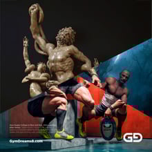 Zeus Rugby Collage, After the Laocoon Group.