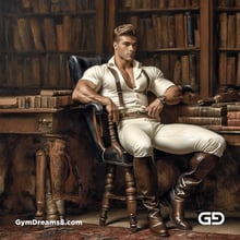 Leather, Books, and Suspenders. Twunks in white leather with books. Rendered with Stable Diffusion and SDXL.