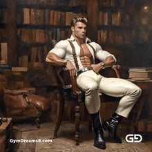 Leather, Books, and Suspenders. Twunks in white leather with books. Rendered with Stable Diffusion and SDXL.