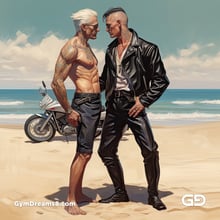 Couples on the Beach, Leather.