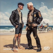 Couples on the Beach, Leather.