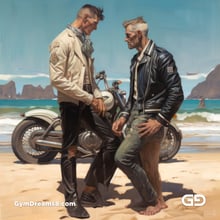 Couples on the Beach, Leather.