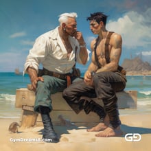 Couples on the Beach, Leather.