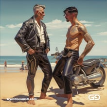 Couples on the Beach, Leather.