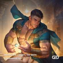 Battle Mage. Prelude to the Sacred Geometry. Stable Diffusion, Airfuck’s Wild Mix, Shuffle CN.