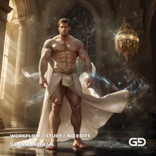 Battle Mage. Prelude to the Sacred Geometry. Stable Diffusion, Airfuck’s Wild Mix, Shuffle CN.