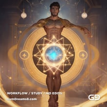 Battle Mage. Prelude to the Sacred Geometry. Stable Diffusion, Airfuck’s Wild Mix, Shuffle CN.