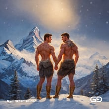 Love at Matterhorn. Gay lovers at the Swiss Alps. Stable Diffusion SDXL + Virile Fantasy.