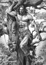 Roman Soldier and Rope. Pencil drawings. Midjourney.