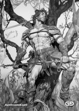 Roman Soldier and Rope. Pencil drawings. Midjourney.