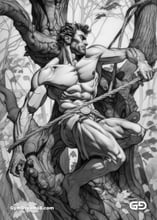 Roman Soldier and Rope. Pencil drawings. Midjourney.