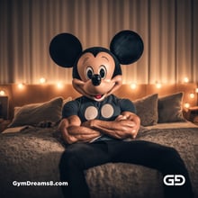 Mickey Mouse. Rendered with Stable Diffusion and JuggernautXL.