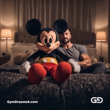 Mickey Mouse. Rendered with Stable Diffusion and JuggernautXL.