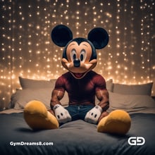 Mickey Mouse. Rendered with Stable Diffusion and JuggernautXL.