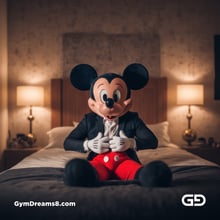 Mickey Mouse. Rendered with Stable Diffusion and JuggernautXL.