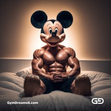 Mickey Mouse. Rendered with Stable Diffusion and JuggernautXL.