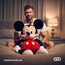 Mickey Mouse. Rendered with Stable Diffusion and JuggernautXL.