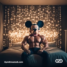 Mickey Mouse. Rendered with Stable Diffusion and JuggernautXL.