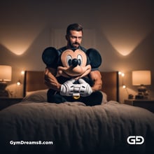 Mickey Mouse. Rendered with Stable Diffusion and JuggernautXL.