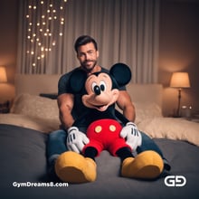 Mickey Mouse. Rendered with Stable Diffusion and JuggernautXL.