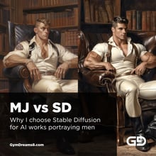 Midjourney vs Stable Diffusion. Why I choose Stable Diffusion for AI works portraying men.