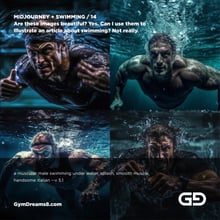 Are these images beautiful? Yes. Can I use them to illustrate an article about swimming? Not really.