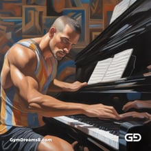 Piano, Stripes, Sneakers. Paintings, with Stable Diffusion and SDXL.