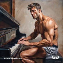 Piano, Stripes, Sneakers. Paintings, with Stable Diffusion and SDXL.