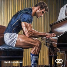 Piano, Stripes, Sneakers. Paintings, with Stable Diffusion and SDXL.