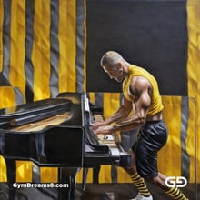 Piano, Stripes, Sneakers. Paintings, with Stable Diffusion and SDXL.