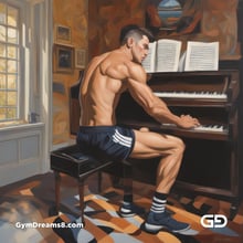 Piano, Stripes, Sneakers. Paintings, with Stable Diffusion and SDXL.