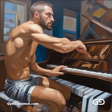 Piano, Stripes, Sneakers. Paintings, with Stable Diffusion and SDXL.