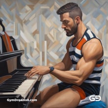 Piano, Stripes, Sneakers. Paintings, with Stable Diffusion and SDXL.