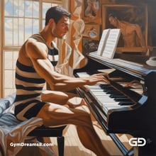 Piano, Stripes, Sneakers. Paintings, with Stable Diffusion and SDXL.