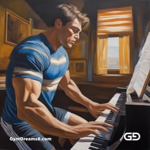 Piano, Stripes, Sneakers. Paintings, with Stable Diffusion and SDXL.