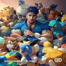 FAILS. Pokemon. Embracing the Inner Child. Rendered with Stable Diffusion, Airfuck’s Brute Mix, and Control Nets..