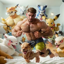 Pokemon. Embracing the Inner Child. Rendered with Stable Diffusion, Airfuck’s Brute Mix, and Control Nets.