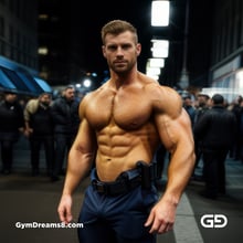 Police. Portraits of police officers, rendered as photographs with Stable Diffusion and Virile Reality v3 Beta.