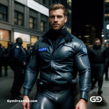 Police. Portraits of police officers, rendered as photographs with Stable Diffusion and Virile Reality v3 Beta.