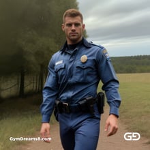 Police. Portraits of police officers, rendered as photographs with Stable Diffusion and Virile Reality v3 Beta.