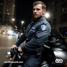 Police. Portraits of police officers, rendered as photographs with Stable Diffusion and Virile Reality v3 Beta.