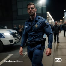 Police. Portraits of police officers, rendered as photographs with Stable Diffusion and Virile Reality v3 Beta.