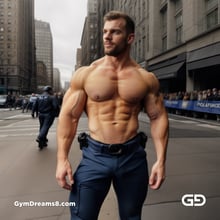 Police. Portraits of police officers, rendered as photographs with Stable Diffusion and Virile Reality v3 Beta.