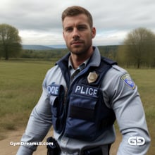 Police. Portraits of police officers, rendered as photographs with Stable Diffusion and Virile Reality v3 Beta.